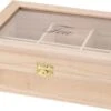 Excellent Houseware Houten Theedoos 6-vaks 21 X 16 X 8 Cm
