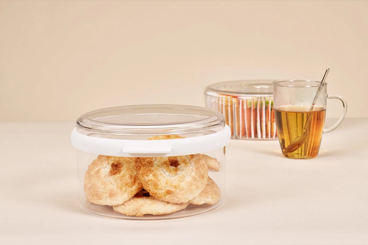 Mepal - Theedoos Rond - Transparant - 6 Vakken - Opbergdoos - Theekist 2 Mepal - Theedoos Rond - Transparant - 6 Vakken - Opbergdoos - Theekist - Afbeelding 2