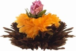 Creano Theebloemen Geschenkset Kadoverpakking Theebloemen En Glazen Theekan - Witte Theebloemen En Zwarte Theebloemen (6 Stuks) -Thee Promotie Winkel 1200x805 1