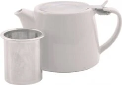 Point-Virgule - Theepot Met Thee Infuser - Mat - Gebroken Wit - 500ml -Thee Promotie Winkel 1200x841