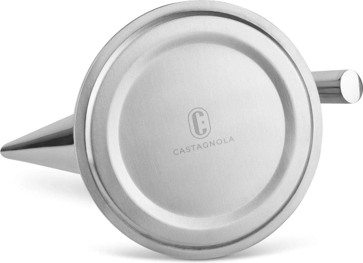Castagnola Theepot Met Filter – Theekan – Theepot Dubbelwandig – Theepot Roestvrijstaal – Hoogwaardig RVS – 1 Liter – 5 Kopjes Thee – Zilver Glans 2 Castagnola Theepot Met Filter – Theekan – Theepot Dubbelwandig – Theepot Roestvrijstaal – Hoogwaardig RVS – 1 Liter – 5 Kopjes Thee – Zilver Glans - Afbeelding 2