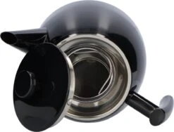 Vaja® Theepot Juliette Met Filter - Dubbelwandig -Theekan 1.0L - Glimmend Zwart -Thee Promotie Winkel 1200x915