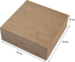 Theedoos Van ZENZYTEA® - Bamboe - Theedoos 9 Vaks - Inclusief 3 Theeblikken Voor Losse Thee - Geschikt Voor Grote & Kleine Theezakjes - Vierkant - Grote Vakken - Luxe Verpakking - Cadeau -Thee Promotie Winkel 1200x990 1