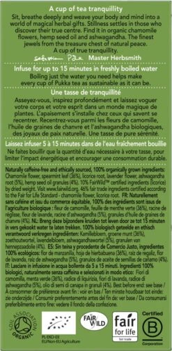 Pukka Peace Thee, Met Kamille, Munt, Ashwagandawortel En Granulen Van Hennepzaadolie - 4 X 20 Zakjes - GB-BIO-05 -Thee Promotie Winkel 590x1200 2