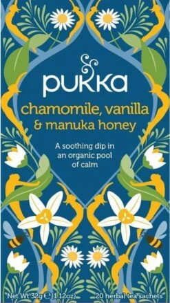 Pukka Chamomile Vanille & Manuka Honing Thee 15 Pukka Chamomile Vanille & Manuka Honing Thee -Thee Promotie Winkel 677x1200