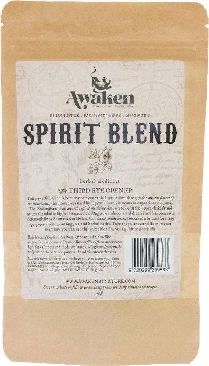 Awaken - Spirit Blend - Met Blue Lotus En Passiebloem - With Blue Lotus And Passion Flower 2 Awaken - Spirit Blend - Met Blue Lotus En Passiebloem - With Blue Lotus And Passion Flower - Afbeelding 2