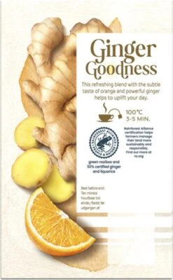 Pickwick Kruidenthee Ginger Goodness Orange - 4 X 15 Theezakjes -Thee Promotie Winkel 741x1200