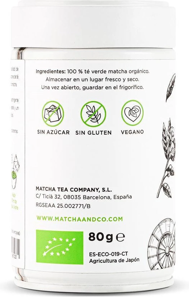 Matcha & Co - Ceremoniële Matcha Thee Uit Japan - Matcha Poeder - Matcha Thee - 100% Organisch Gecertificeerd - 80gram 2 Matcha & Co - Ceremoniële Matcha Thee Uit Japan - Matcha Poeder - Matcha Thee - 100% Organisch Gecertificeerd - 80gram - Afbeelding 2