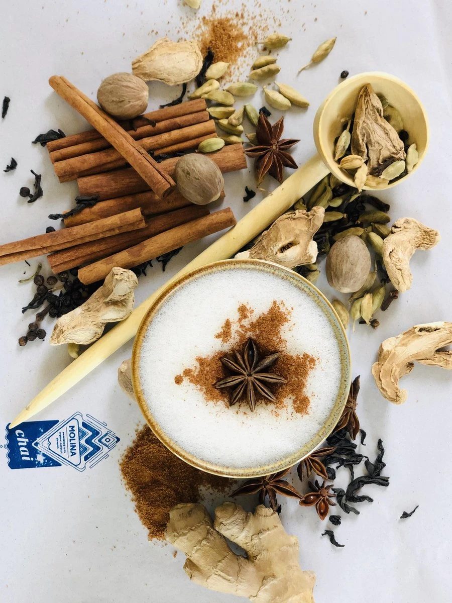 Molina Chennai Vegan Chai 300 Gram - Thee Extract - 30 Koppen Per 300 Gram 5 Molina Chennai Vegan Chai 300 Gram - Thee Extract - 30 Koppen Per 300 Gram - Afbeelding 5