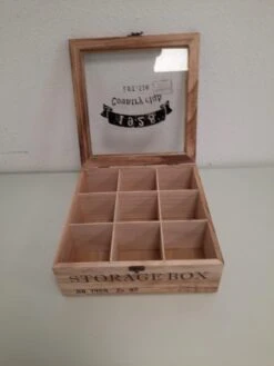 Merkloos Houten Theekist - 9-vaks Theedoos 7 Merkloos Houten Theekist - 9-vaks Theedoos -Thee Promotie Winkel 900x1200 8