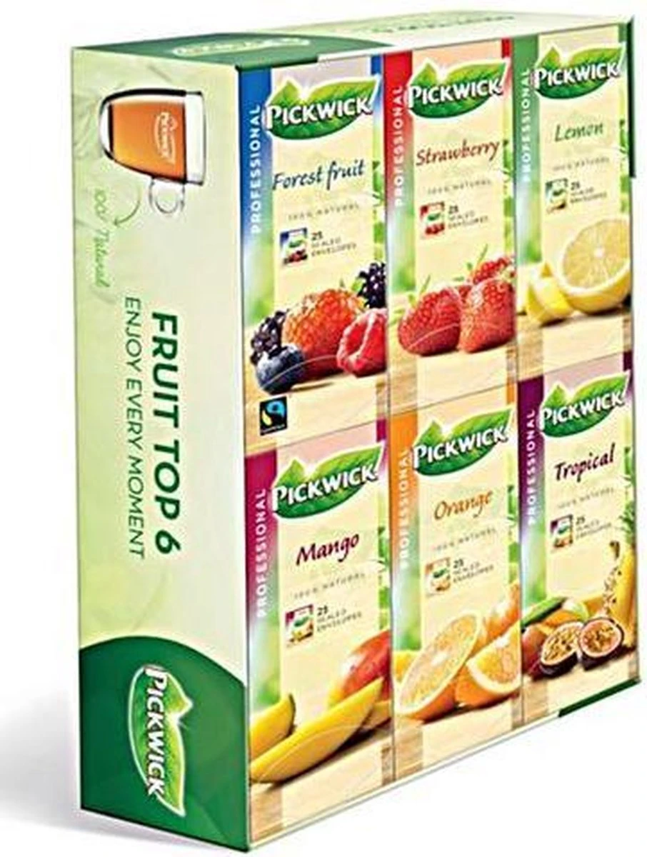 Pickwick Thee Combipack Fruitthee - Pak 150 Stuks 2 Pickwick Thee Combipack Fruitthee - Pak 150 Stuks - Afbeelding 2