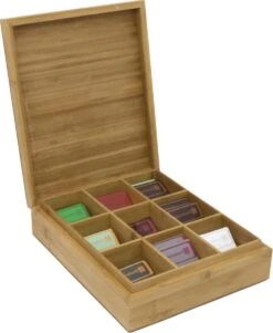 Bredemeijer - Theedoos 9-vaks Gesloten Bamboe Natural 7 Bredemeijer - Theedoos 9-vaks Gesloten Bamboe Natural -Thee Promotie Winkel 986x1200